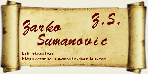 Žarko Šumanović vizit kartica